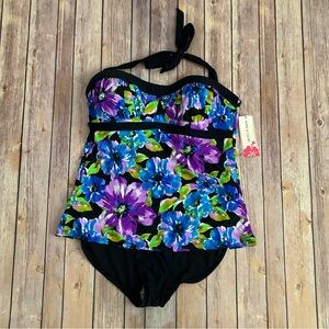 Tropical Escape One Piece Floral Swimsuit | Size 14